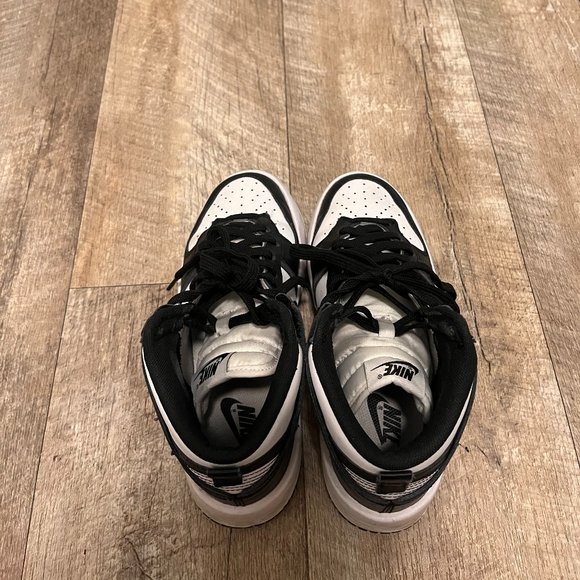 Nike Dunk Hi Rebel platform sneakers in white/black - Picture 4 of 6